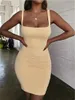 Women's Casual Basic Tank Top Sexy Sleeveless Bodycon Mini Club Dress S-5XL