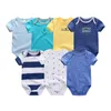 Unie born Pagliaccetti Abbigliamento 7PcsLot Tute infantili 100% Cotone Bambini Roupa De GirlsBoys Vestiti per bambini 220602