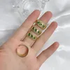 Ślubne pierścionki hurtowy Chunky Biżuteria Urok wysokiej jakości Złoty Złoty zaręczyny Regulowany Kłynki Kłynki