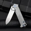 1Pcs High End Folding Knife Damascus / D2 Steel Blade TC4 Titanium Alloy Handle EDC Pocket Knives With Nylon Bag