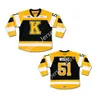 Хоккей в колледже носит Шейн Райт Хоккей Джерси Custom Vintage Ohl Kings Frontenacs Jersey 2021 IIHF U18 чемпионат мира чемпионат мира