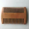 Зуб с двойным сторонником древесины COMBS Деревянные волосы Гребень Двухсторонняя борода