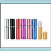 Por garrafa 5ml de alum￭nio anodizado garrafas compactas AftersHave Atomizer Atomizer Fragrance Glass Scent Bottles 1000pcs Drop Delivery 2021 Stor