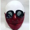 卸売PVCハロウィーンマスク怖い道化師パーティーマスクマスカレードコスプレの恐ろしいマスクP072610のペイデイ2
