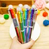 1st Cartoon Rainbow Color Ballpoint Creative Ballpen Kawaii Magical Pen Fashion School Office Writing Supplies 220722