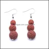 Charme 8Mm 10Mm 12Mm Pierre De Lave Charmes Boucles D'oreilles Diy Huile Essentielle Diffuseur Bijoux Femmes Perles Volcaniques Boucle D'oreille Drop Deliv Dhseller2010 Dhzlv