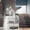 Altra illuminazione esterna Scultura creativa umanoide Decorazione Lampada da terra Soggiorno El Centro commerciale Luce postmoderna Fibra di vetro di lusso Re