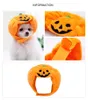 Vestuário para cães pet abóbora chapéu de gato cães de gato decoração de halloween pequeno médio e grande teddy laranja abastecidos de cabeça ajustável