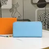 M80402 Högkvalitativt mynt Purses Wallet Luxury Designer Women Long Walls Classic Leather Fashion Clutch Bag Card Holder Purse Have Box