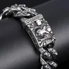 Link Chain Punk Domineering Mens Bracelets Stainless Steel Lion Franco Curb Bracelet For Men Fashion JewelryLink Lars22