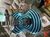 Wylde Odin Barbarian Distorsed Bullseye Metallic Azul Eléctrico Guitarra Doble Cutaway SG, Bloques grandes Incrustaciones, Sintonizadores de Grover, China EMG Pickups, Hardware negro