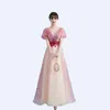 Китайское стиль повседневное платье Женские элегантные платья длинные вечерние платья Женщина Вестидо с коротким рукавом с коротким рукавом халат