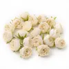 30pcs 5cm Oil painting vintage Rose Artificial Silk Flower Heads Wedding Decoration DIY Wreath Scrapbooking Craft Fake Flowers 220527