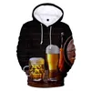 Bierdag 3D hoodie printen casual stijl kleding casual 3D-kleding voor mannen en vrouwen zelfcultivatie best verkopende comfo l220704