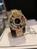 Дизайнерские часы Color Gem Ladies Watch размер 36 мм импортированное Quartz Движение 316 Fine Steel Colding Buckle NX39