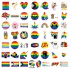 100pcs Regenbogenaufkleber Skatezubehör für Skateboard -Laptop -Gepäck Snowborad Fahrrad Motorrad Helm Gitarre Wasserflasche Telefon Autoabziehbilder Party Dekor