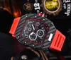 Nieuwe automatische datum Watch Limited Edition Men's Top Brand Luxury Full Function Quartz Watch Silicone Riem