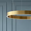 Pendant Lamps LED Chandelier Light Round Rings Style Modern Study Dining Room Island Bedroom Hanging Lamp Gold Restaurant Kitchen Bar Fixtur