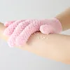 Twee vingers tweezijdige reinigingsbadhandschoenborstels Massagekleedhandschoenen Reinigingsborstel Spa Foam Badkameraccessoires