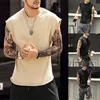 Men's T-Shirts Tops T Baggy Solid Shirts Fashion Blouses Sleeveless O-Neck Summer Blouse Casual Bles22