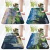 Carpets Genshin Impact Mountain Printed Flannel Floor Mat Bathroom Decor Carpet Non-Slip For Living Room Kitchen Welcome DoormatCarpets