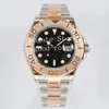 Relógios Homens Rose Gold Mecânico Cal.3235 Relógio Masculino Automático Eta 904L Aço Chocolate Marrom Azul 126621 Pulseira de Borracha EW Dive EWF Relógios de Pulso Luminosos