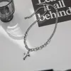 Hanger kettingen mode Cross Chain Men vrouwen voor ketting handgemaakte roestvrijstalen link trui sieraden cadeaupendant