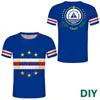 Cape Verde T Shirt DIY اسم مجاني رقم البرتغالية رب طباعة Kriolu Creole Text Flag CV Nation Arab GM P O Clothing 220611