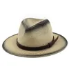 Vintage Panama Hat Men Men Straw Fedora Sun Hat Women Summer Beach Britse stijl Chapeau Jazz Trilby Cap Sombrero