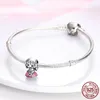 Bracciale in argento 925 con ciondoli Pandora Bracciale con ciondoli Jasmine Princess Unicorn Girl incanta ciondoli Gioielli con perline fini fai da te