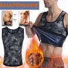 Soutien de la taille Sweat Sauna Gilet Minceur Corps Shaper Hommes Wrap Abdomen Shapewear Entraîneur Débardeurs Corset Gym Sous-Vêtements Chemise Graisse Brûler