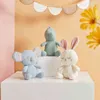 Knitted Beautiful Animal Plush Toys Super Soft Cartoon Filled Dino Elephant Pig Rabbit Koala Dolls For Children Baby Doll Home decor J220704