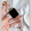 Lady Link Alloy Metal Steel Watches Smart Straps حزام سوار معصم لـ Apple Watch Iwatch Series 7 6 5 4 Strap 42 44 45mm 38 40 41mm