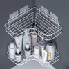Salle de bain cuisine poinçon cadre d'angle étagère de douche en fer forgé shampooing support de rangement avec ventouse accessoires de salle de bain 220527