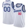 Ters Retro Hokey Jersey Yuvarlak Boyun Rib-Örgü Basketbol Hokey Jersey