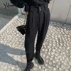 Yitimoky Dames Klassieke Broek Broekkleding Kleding Hoge Taille Pockets Button Up Harem Koreaanse Streetwear 220325