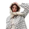 Gorro/caveira tampa de moda moda lenço de cabeça acolchoado lenço de cachecol de cachecol de xale capuz de capuz e chapéu de lenço de lenço de lenço de malha de malha de malha de inverno