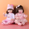 Dockor 42CM Baby Reborn Doll 17 Inch Realistiska verklighetstrogna födda Babies Doll Toy For Girls Småbarn Blå ögon Reborn Födelsedagspresent 220826