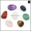 Камень свободные бусинки ювелирные изделия 7pcs/Set Reiki Natural Cumbled Irgar Polsing Rock Quartz Yoga Medition Energy Bead Dhnsk