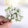 Couronnes de fleurs décoratives 72 Pcs / lot Mini étamines artificielles bourgeon Bouquet perles fleur mariage voiture Corsage décoration artisanat fausse perle Simul