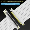 Cabos de computador conectores PCI branco Express 3.0 90 graus ângulo reto PCIE x16 Extensão de extensão 16x riser estender para gráficos vertical q