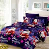 Noel Yatakları Setleri Noel Baba Deer 4pcs/Set Xmas yorgan yatak sayfası yastık kılıfı set çok renkli polyester ev yatakları bh7070 tyj