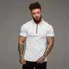 Muscleguys Man Fashion Polo Shirt Casualmente Casualmente Colore Short Shor Slim Men Fitness Homme D220615