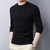 Men's Sweaters Ultra Thin Men's Wool Sweater Spring And Autumn Round Neck Close Fitting Comfortable Mulberry Silk Fabric T-Shirt TopMen'