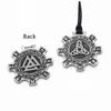 Colliers pendants vintage Nordic Style Celtic Knot Triangle Viking Wheel Metal Punk Collier pour hommes Mystic Rune Rune Amulet Jewelrypendant