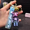 2022 Creative Acrylic Standing Bear Keychain Cartoon Cute Two-Color Violent Bear Car Key Chain Bag Hanging Ornaments