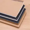 Kraft Cover Notebooks Journals Planner Spiral Notepads with Blank Paper Brown Copybook Diary for Travelers Students Drawing Painting