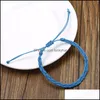 Charm Bracelets Jewelry Handmade Woven Braided Rope Friendship Bracelet With Card Beach Bohemian Waterproof Wax Weave String For Women Men D