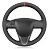 Pokrywa kierownicy okładka samochodowa miękka czarna sztuczna skóra za 3 2008-2022 6 2011-2013 CX-7 CX7 CX-9 CX9 2010-2022steering Coverssteering