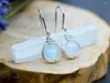 Dangle & Chandelier Fashion Wedding Party Pendant Earrings Natural Moonstone 25 Sterling Silver Women's Long